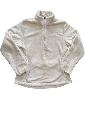 The North Face Women’s Off-White Plush Half-Zip Fleece Pullover Size L